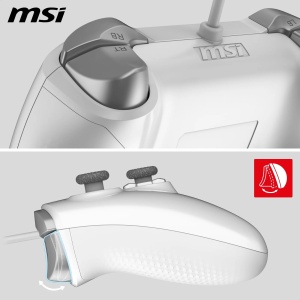 Gamepad MSI Force GC200 White cablu USB 30 vibratii duale analog sticks avansate - Img 3