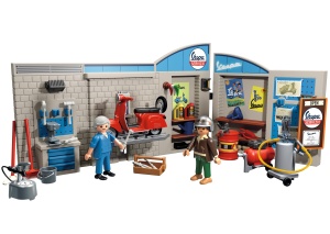 Garaj Vespa PLAYMOBIL 71620 cu Hebebuhne, 88 Piese, pentru 5 Ani - Img 6