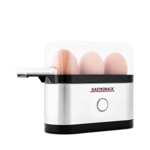 GASTROBACK Mini Egg Cooker 3 oua incl Egg Sticker Egg Cooker - Cazan de oua Aragaz de oua - Suport pentru oua pentru gatit - Oua perfect fierte pentru - Img 5