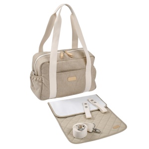 Geanta pentru scutece BEABA, 16L, 10 compartimente, culoare Ton Erde - Img 4
