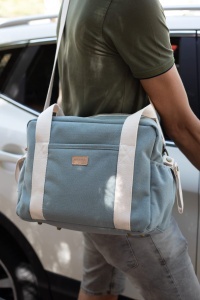 Geanta pentru scutece BEABA Paris, 16L, verde, cu 10 compartimente - Img 3