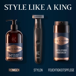 Gel de curatare pentru barba si fata King C. Gillette 350ml - cu cocos si avocado - Img 7