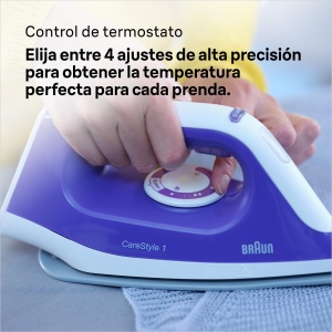 Generator de abur Braun CareStyle 1 IS 1014 VI, talpa SuperCeramic, 3 setari de termostat, functie de abur vertical, Easy CalcClean, explozie de abur 360 g/min, rezervor de apa de 1,5 l, 2200 W, alb-violet - Img 3