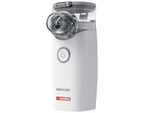 Gima Aerosol Silent Dispozitiv portabil cu aerosoli cu nebulizator compact, la indemana si usor pentru tratarea bolilor respiratorii la adulti si copii cu baterii si cablu USB
