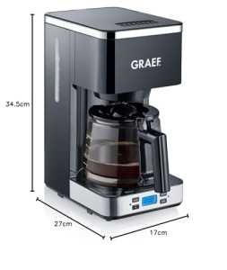 GRAEF. Aparat de cafea cu filtru FK 502 cu temporizator si ulcior de sticla, negru - Img 7