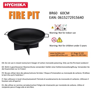 Gratar de exterior Hychika, 60 cm, metal, pentru camping si gradina - Img 7