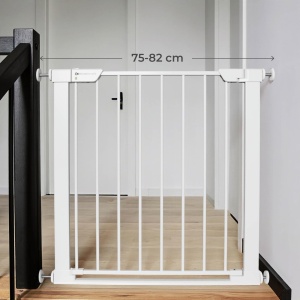 Gratar de siguranta Kinderkraft Safe SNAP, montaj fara gaurire, culoare alba - Img 2
