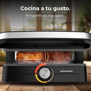 Gratar electric Cecotec RocknGrill 1500W, deschidere 180, strat antiaderent, tava pentru grasime - Img 7