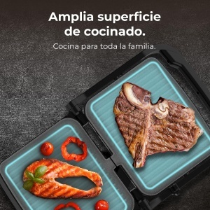 Gratar electric Cecotec RocknGrill 2000, 2000W, deschidere 180, antiaderent - Img 4