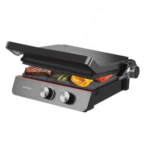 Gratar electric Cecotec RocknGrill Blaze Neon 2200W deschidere 180deg placi detasabile