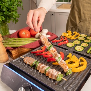 Gratar electric Cecotec RocknGrill Blaze Neon 2200W deschidere 180deg placi detasabile - Img 11