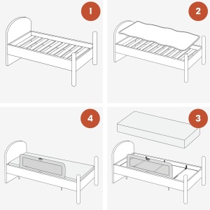 Gratar electric Hauck Sleep N Safe Plus XL, 150 x 50 x 44 cm, Faltabil, Melange Grey - Img 7