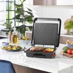 Gratar electric Princess 112425, 2000 W, suprafata antiaderenta 30x27 cm, argintiu - Img 2