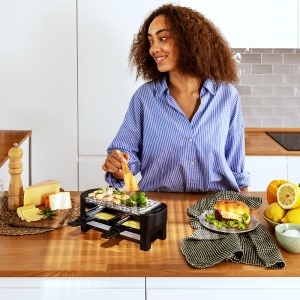 Gratar electric Raclette Cecotec Cheese Grill 3200, 320W, plita din piatra, 2 persoane - Img 3