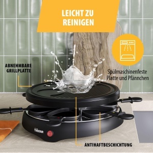 Gratar Raclette Tristar RA-2998, 6 persoane, 800 W, Negru - Img 7