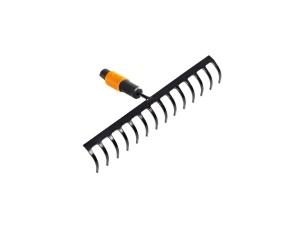 Grebla Fiskars cu 14 varfuri, cap scule, latime: 36 cm, dinti din otel calit, negru/portocaliu, QuikFit, 1000653 - Img 1
