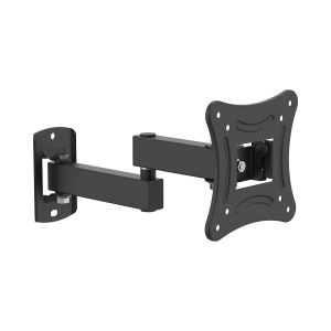 GRIFEMA GB1009-1 Televizor cu montare pe perete pentru monitor pentru 10-27", suport pentru monitor pivotant de perete rabatabil extensibil, pana la 15 kg, VESA 100x100mm si 75x75mm, montare pe ecran rotativa 360 deg