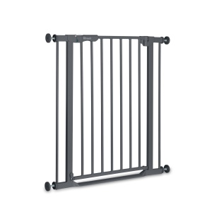 Grilaj de siguranta hauck Clear Step, 75-80 cm, autoinchidere, gri inchis