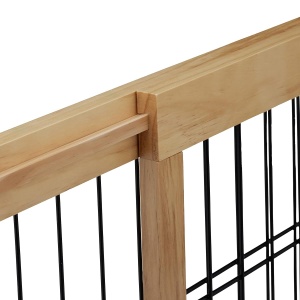 Grilaj de siguranta Relaxdays, extensibil, 56 cm inaltime, 70-108 cm latime, pentru copii si caini - Img 7