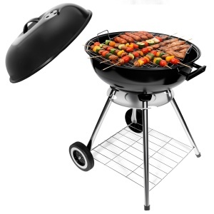 Grill cu Carbune HYCHIKA Kugelgrill 47cm, Compact, Mobil, cu Roti