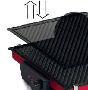 Grill Electric Bosch TCG4104, 2000 W, 3-in-1, Compact, Rosu - Img 6