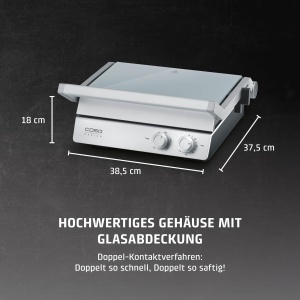 Grill electric CASO SteakChef 2000W Antiaderent cu placi ceramice - Img 2