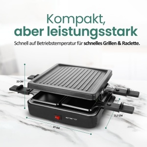 Grill electric Emerio RG-120656, 4 tigai, 600W, antiaderent, negru - Img 7