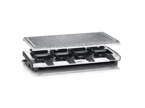 Grill electric SEVERIN RG 2374, Raclette pentru 8 persoane, Naturgrillstein, 1700 W, Negru - Img 5