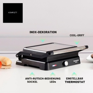 Grill electric Taurus Bistro 2600W, 2-in-1, 29x23 cm, antiaderent - Img 6