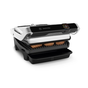 Grill Electric Tefal OptiGrill Elite, 12 programe automate, inox, cu display digital