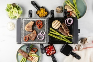 Grill Raclette DOMO DO9190G - 8 Persoane, 1200 W, Steingrill si Grill - Img 4