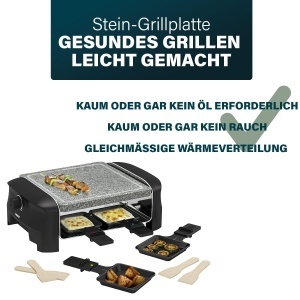 Grill Raclette Princess 162810 pentru 2-4 persoane, 600W, cu placa din piatra naturala - Img 4