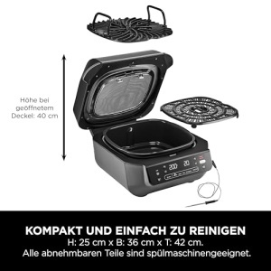 Grill si Friteuza Ninja 5-in-1 EG351EU 57L Termometru Digital NegruArgintiu - Img 10