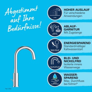 GROHE Swift 24330001 Baterie baie crom economisire apa montaj rapid - Img 5