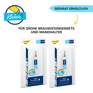 GROHE Vitalio 110 set de dus cu economie de apa 8l pe min set de sine de dus cu cap de dus tip jet 1 furtun de 175m tija de dus 60cm pentru lipire sau - Img 5