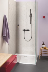 GROHE Vitalio Start System 250 Flex - Sistem de dus (cu economie de apa, 2 tipuri de pulverizare, sistem anticalcar), negru mat, 266802430 - Img 5