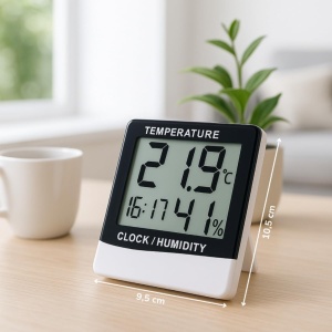 Grundig Statie Meteo Digitala AlbNegru LCD Termometru si Higrometru - Img 2