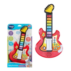 Guitarita Electrica VTech Baby Rockstar cu 4 Moduri de Joc, Bilinguala