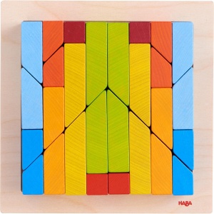 HABA 304854-Joc de placi 3D Pietre creative asezare creativa constructie si joaca cu culori colorate ale curcubeului jucarii din lemn pentru varste de - Img 4