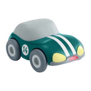 HABA Cars - Masina de curse verde cu motor oscilant - Masina de jucarie sustenabila din plastic reciclat - Masina de curse fara baterie de la 2 ani - 2011859001