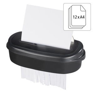 Hama Aktenvernichter Home Office 12 coli Cross-Cut Negru 21L - Img 5