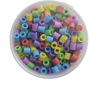 Hama Beads 8571 Cutie de margele cu aproximativ 600 de margele maxi colorate cu diametrul de 10 mm in amestec pastelat, distractie creativa pentru tineri si batrani - Img 2
