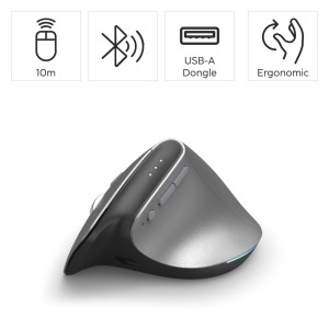 Hama EWM-700R Mouse Vertical Ergonomic BluetoothFrecventa 24 GHz Gri - Img 2