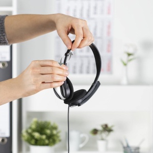 Hama HS-P100 Headset PC Ultra Usor Negru Microfon Flexibil Stereo - Img 6