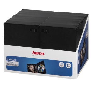 Hama Huse DVD 30 bucati, pentru DVDCDBlu-ray, cu suport pentru coperta, negru