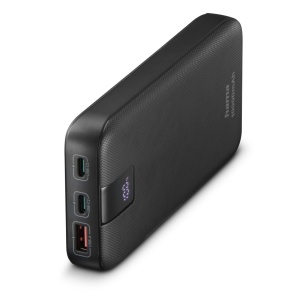 Hama Powerbank PD 10 10000mAh (baterie externa cu 2X USB C + 1x USB A, Power Pack Certified, incarcare rapida, acumulator, accesorii pentru telefoane mobile, tableta, cutie Bluetooth etc., incarcator portabil mic) antracit - Img 1