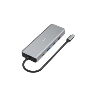 Hama USB Hub 9 porturi 4X USB-A 1x USB-C Data 1x USB-C Power 2X HDMI 1x LANEthernet Ultra-HD 4K pana la 5 Gbits MST pentru mai multe afisaje Thunderbo - Img 7