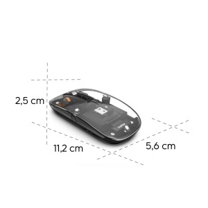 Hama WM-600 Mouse Wireless Transparent Multi Device Bluetooth si RF - Img 6