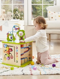 Hape Motorikwurfel Kleine Tierchen Joc Montessori din Lemn pentru Copii 1 ani - Img 2