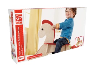 Hape Schaukelpferd din Lemn pentru Copii Reglabil cu Protectie si Spatar Detasabil - Img 6